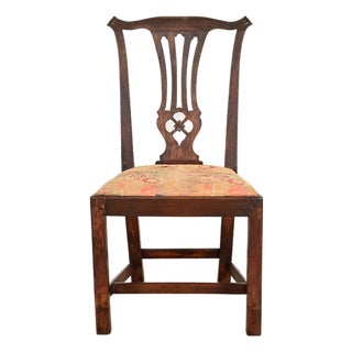 18th Century Antique Thomas Chippendale Period Carved Mahogany Side Chair or Dining Chair For Sale