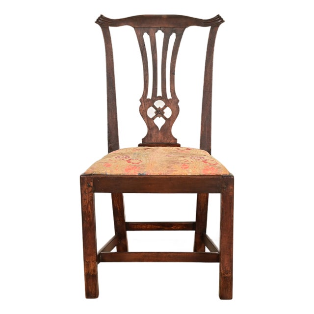 18th Century Antique Thomas Chippendale Period Carved Mahogany Side Chair or Dining Chair For Sale