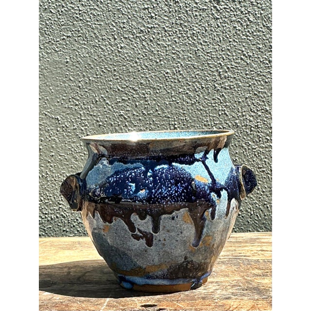 Vintage Original Studio Pottery Cache Pot For Sale - Image 4 of 12