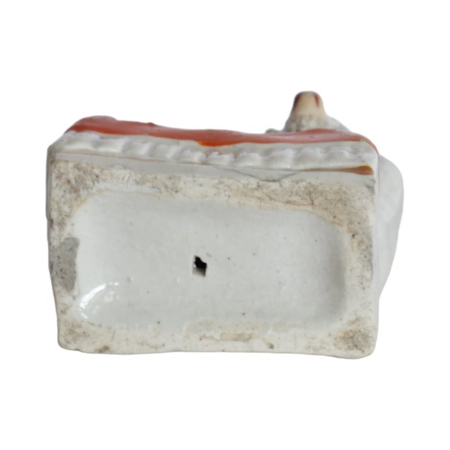 Baby Blue Fitz the Fairing Staffordshire Poodle and His Portrait by Susannah Carson For Sale - Image 8 of 11