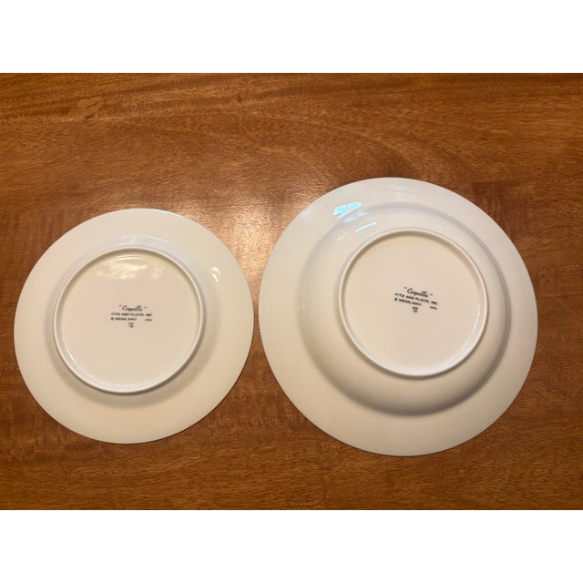 Vintage Fitz & Floyd “Coquille” 40-piece dinnerware set, made in Japan and marked ©1976. Features a beautiful coastal...