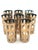 Signed Culver Pisa 22k Gold Crackle Highball Glasses Set of 8 For Sale In Greenville, SC - Image 6 of 6
