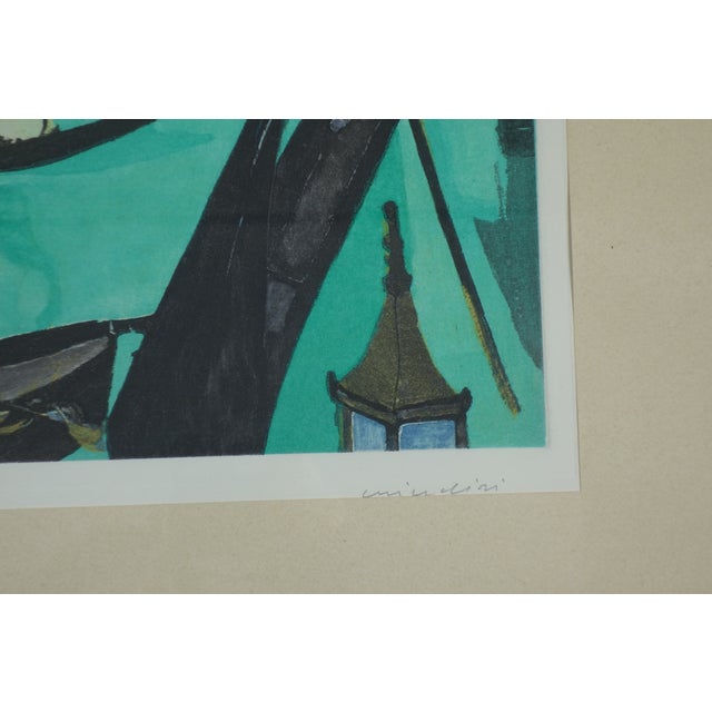 Remo Brindisi, Venice, 1970, Lithograph, Framed For Sale - Image 6 of 9