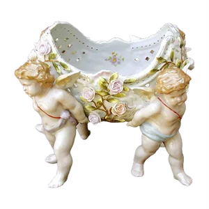 19th-Century Viennese Porcelain Figural Cherub Jardinière or Centrepiece Bowl