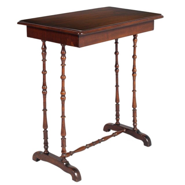 Small Antique Vanity Desk in Walnut, 1890 For Sale - Image 6 of 12