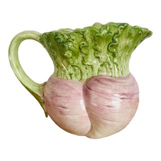 Vintage 1984 Fitz and Floyd Figural Turnip Pitcher For Sale