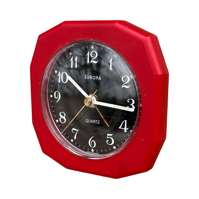 Small Electric Alarm Clock Europe, Germany 1960s For Sale - Image 6 of 10