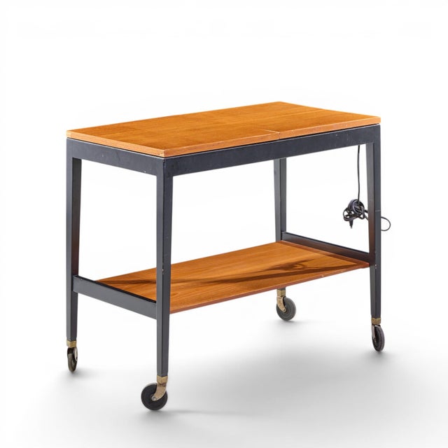 Herman Miller George Nelson for Herman Miller Mid Century Walnut Server Bar Cart For Sale - Image 4 of 11