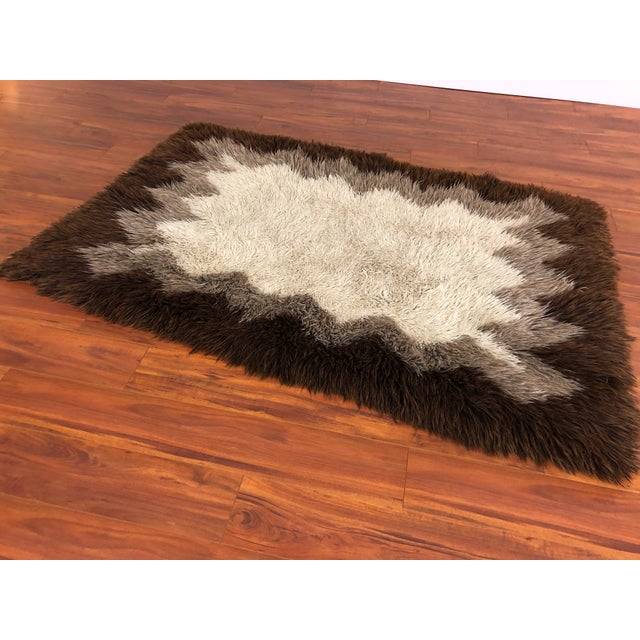 Mid Century Karamichos Flokati Sheep's Wool Rug Chairish