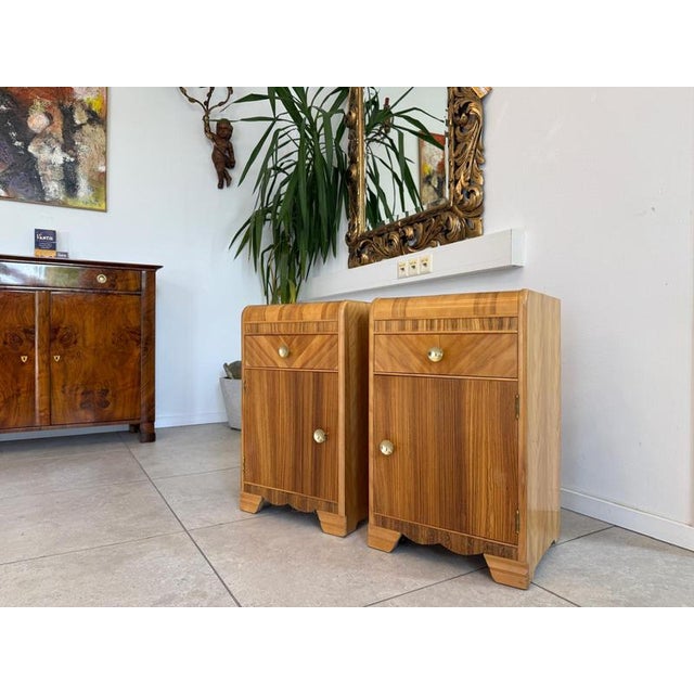 Art Deco Style Bedside Cabinets, 1930s, Set of 2 For Sale - Image 11 of 11