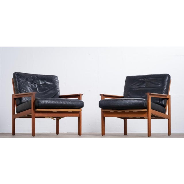 Vintage Danish Lounge Chairs in Teak by Illum Wikkelsø, 1950s, Set of 2 For Sale - Image 6 of 15