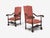 1920s Baroque Style, Large Armchairs, Carved Wood, Red Damask, England, 1920s For Sale - Image 5 of 16