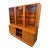 Vintage 1970s Dyrlund Danish Modern Teak Lighted Hutch & Bar Cabinet Wall Unit For Sale