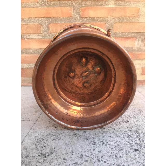 Vintage Copper Flower Pot For Sale - Image 9 of 12