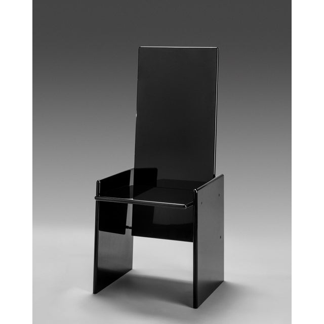 Kazuki Chair in Black Lacquered Wood by Kazuhide Takahama for Gavina/Simon Bologna, 1970s For Sale - Image 12 of 12
