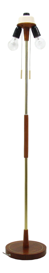 Teak Floor Lamp from PGH Leuchtenbau Rabenau, 1960s