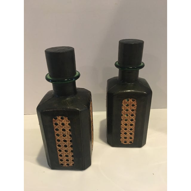 1960s Leather Wrapped Italian Bottles A Pair Chairish