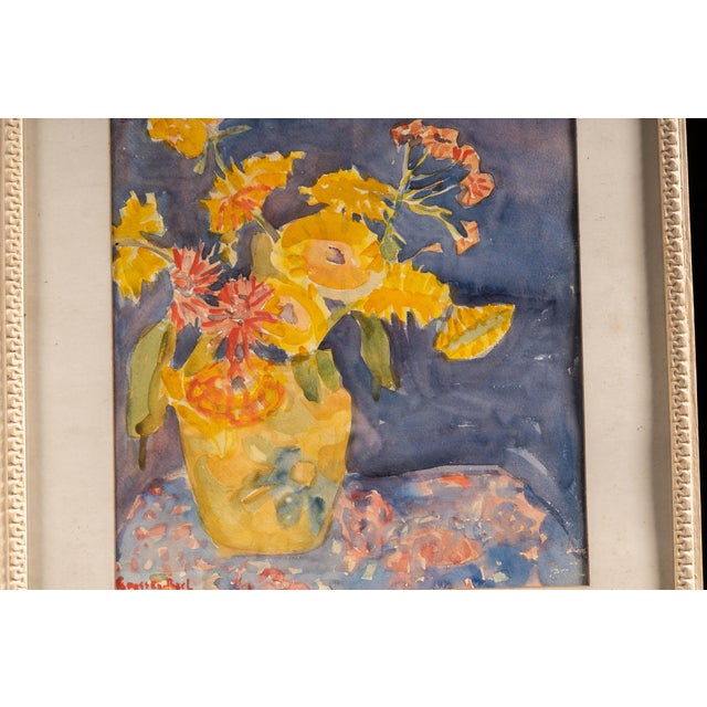 Margaret Grossenbach Floral Still Life Watercolor For Sale - Image 4 of 8
