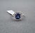 Metal 3.74 Ct Cushion-Cut Natural Ceylon No Heat Sapphire & Diamond Ring Size 6.5 For Sale - Image 7 of 8