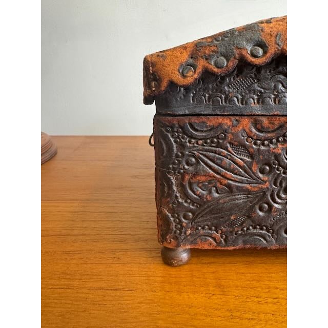 Spanish Antique Spanish "Petaca" Coffer Box For Sale - Image 3 of 7