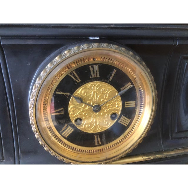 19th Century Bronze and Marble Clock by J. Feuchere for Gauthier For Sale - Image 4 of 6