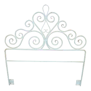 Regency Blue Iron Scroll Single Headboard