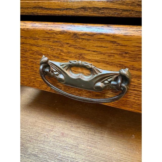 American Oak Wood China Cabinet For Sale In San Francisco - Image 6 of 12