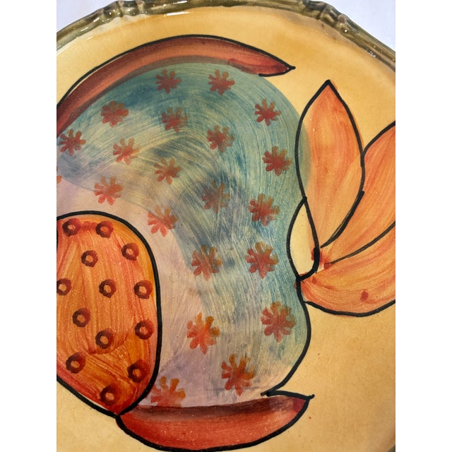Pair of Vintage Italica Ars Hand-Painted Fish Plates – Italian Ceramic Art Pottery For Sale - Image 15 of 15
