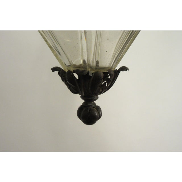 1920s Glass Lantern With Crown Top For Sale In New York - Image 6 of 11