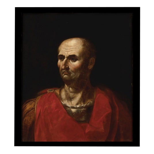 Italian School Artist, Portrait of Emperor Vespasian, 17th Century, Oil on Canvas For Sale