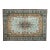 Vintage 1960s Turkish Rug, Ivory & Teal With Saffron Spandrels, Kerman Style – 7'0" X 9'7" For Sale
