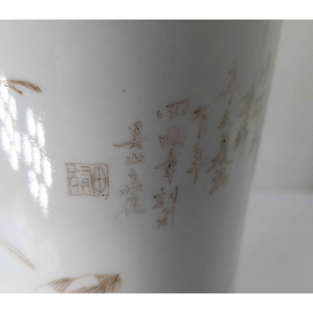 20th Century Chinese Late Qing or Republic Period Porcelain Hat Stand With Kezi Decoration For Sale - Image 10 of 17