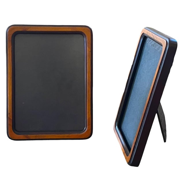 Mid-Century Modern 1970s Pair of Danish Modern Solid Wood Picture Frames for 5x7 Photos For Sale - Image 3 of 9