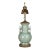 1920s Chinese Celadon Glazed Table Lamp With Raised Floral Design For Sale