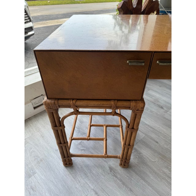 Brown Vintage Circa East Desk by Henredon For Sale - Image 8 of 12