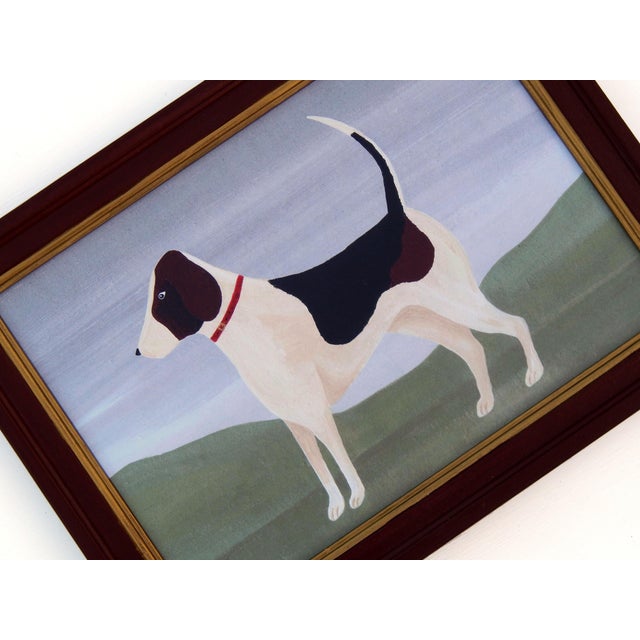 Matt Rix, Naive Style Foxhounds, Prints, 21st Century, Set of 2 For Sale - Image 11 of 14
