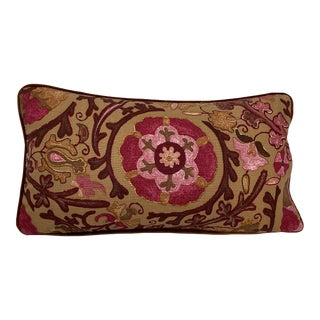 Botanical Rose Fabricut Lumbar Pillow For Sale