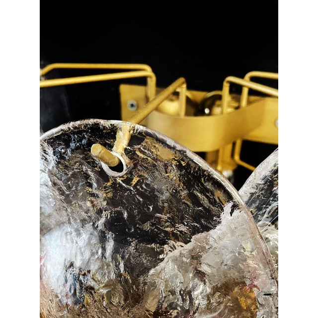 Vintage Italian Murano Wall Lights in Trasparent and Amber Glass, 1970, Set of 2 For Sale - Image 9 of 18