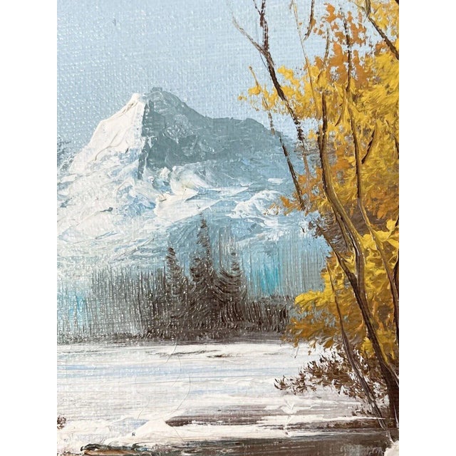 American Gordon Whitman Small Framed Original Oil Painting on Canvas of a Mountain Landscape For Sale - Image 3 of 9