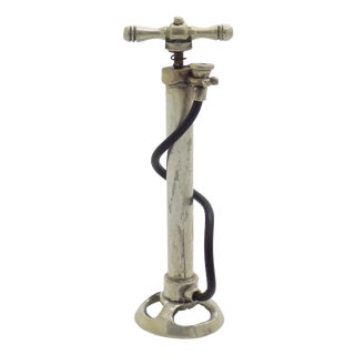 Vintage Italian Silver 800 Bicycle Pump Figurine by Raspini, Arezzo, 1970s For Sale