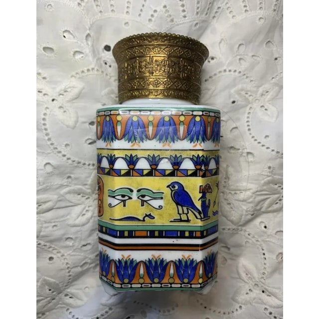 African Antique German Porcelain Egyptian Theme Aerozon For Sale - Image 3 of 12