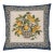 Lemons Vase Blue Woven Cushion With Feather Filler - 42x42cm (17"x17") For Sale
