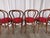 Vintage Bentwood Dining Chairs with Red Upholstery, 1970s, Set of 6 For Sale - Image 4 of 18