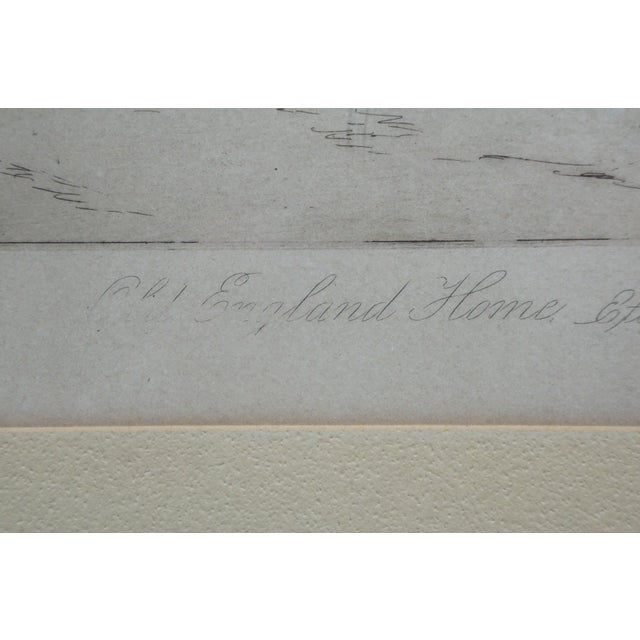 Black Antique George William Bohde Old England Home Landscape Etching 35" For Sale - Image 8 of 12