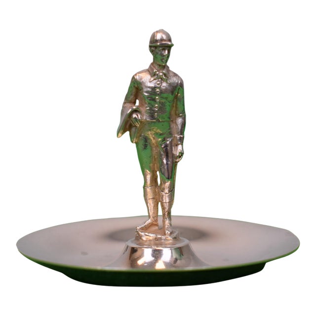 Mid 20th Century Tiffany & Co. Sterling Silver Jockey Ashtray/ Dish For Sale