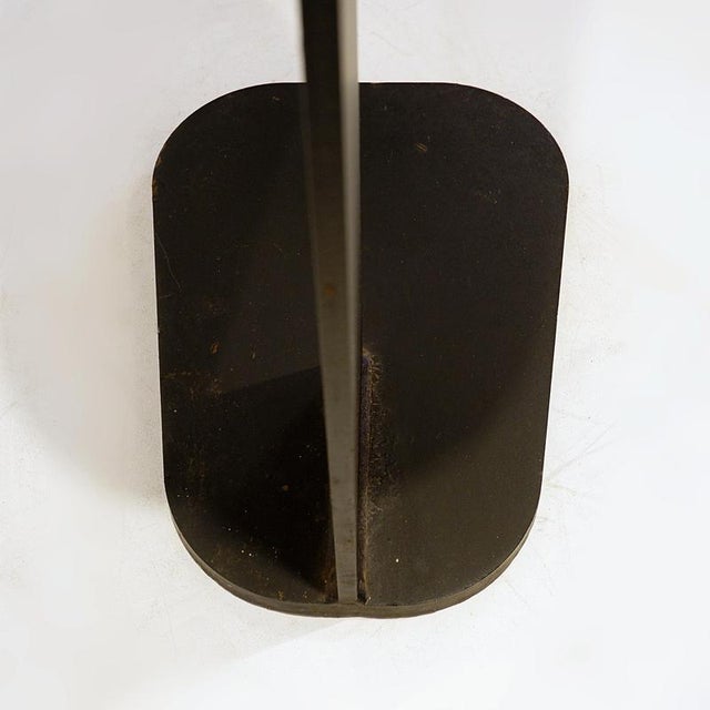 Brown Vintage Pedestal Table in Metal and Wood For Sale - Image 8 of 14