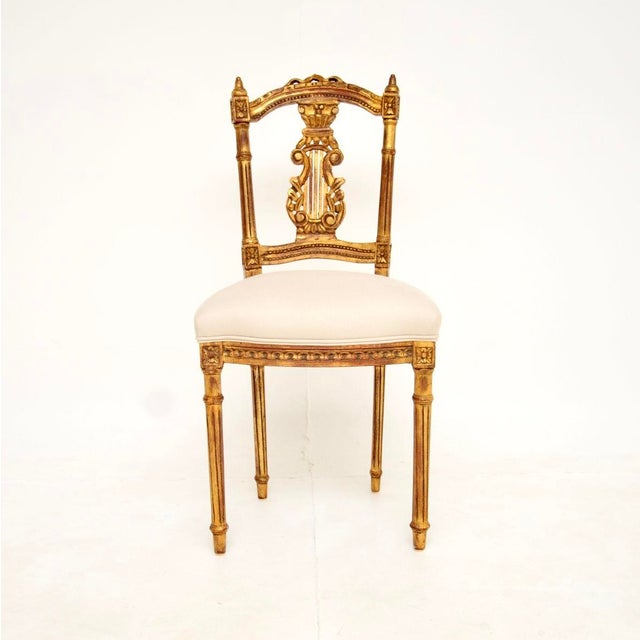 A stunning antique French gilt wood side chair, dating from around the 1930-50’s period. The quality is superb, this is...
