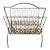 1970s Mid-Century Modern Brass Wire Magazine Rack With Atomic Circle Pattern For Sale