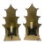 Gold Leaf Pagoda Sconces - a Pair For Sale