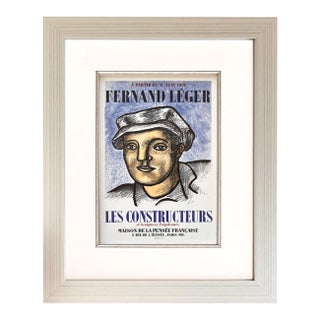 Leger Lithograph 32 Les Constructeurs Art in Posters 1959 Framed For Sale